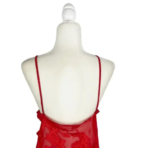 Vintage Anne Stuart Lace Nightie Large Red - Picture 7 of 11